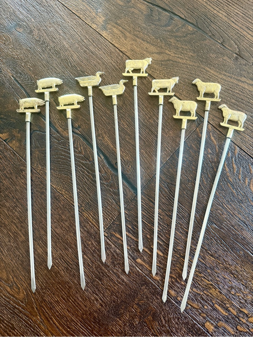 Gold Farm Animal Skewers - Set of 10